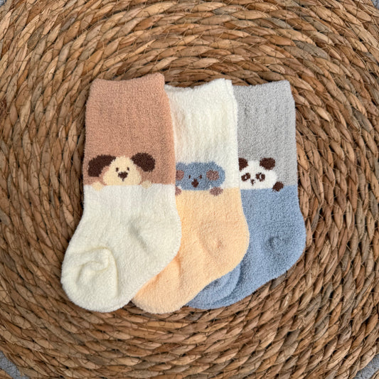 Fuzzy Trio Socks