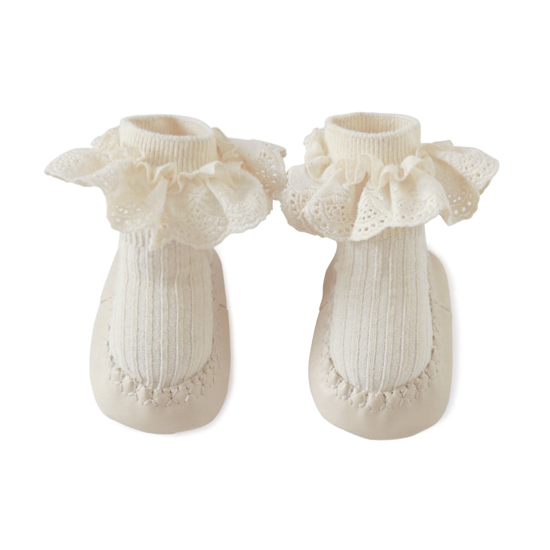 Anti-slip ruffle socks