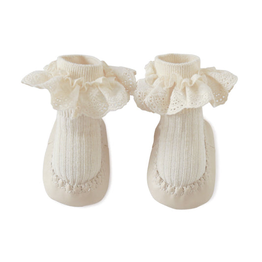 Anti-slip ruffle socks
