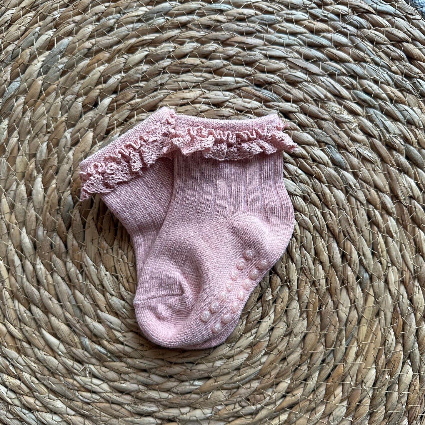 Frill Cotton Grip Socks