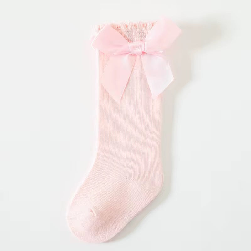Classic Bow Socks (Pink)