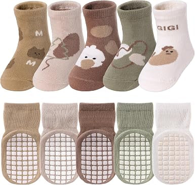 Toddler Grip Socks - 5 pairs