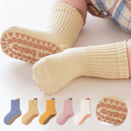 3 Pack Cotton Anti-Slip Socks