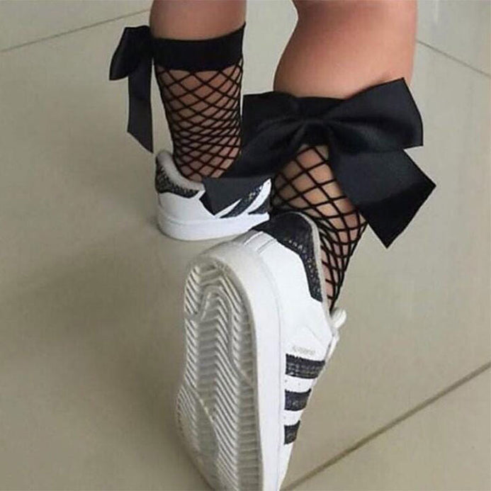 Black mesh socks