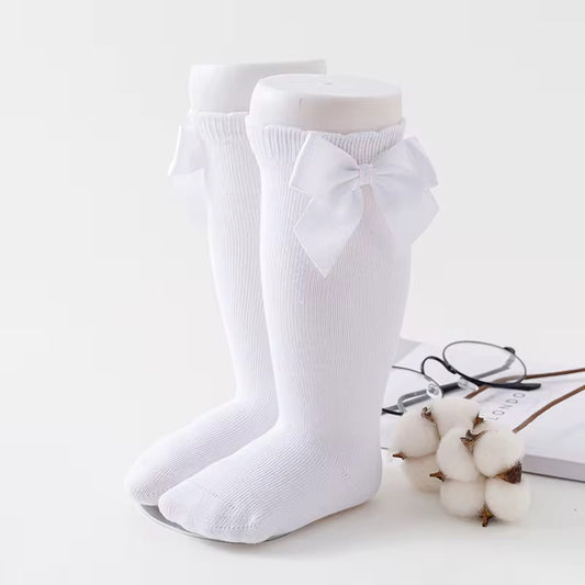 Classic Bow Socks (White)