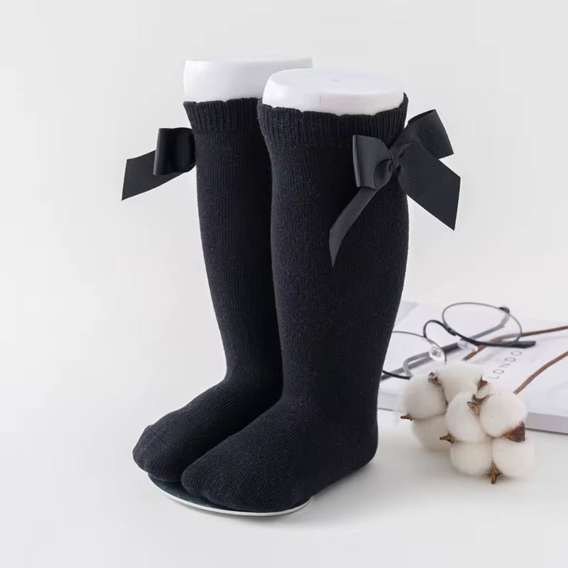 Classic Bow Socks (Black)