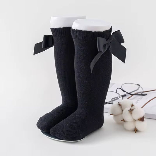 Classic Bow Socks (Black)