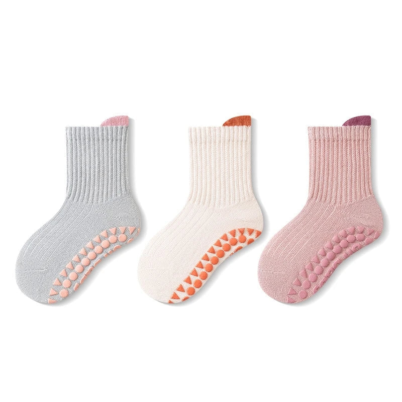 3 Pack Cotton Anti-Slip Socks