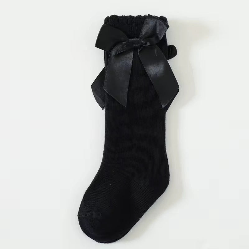 Classic Bow Socks (Black)