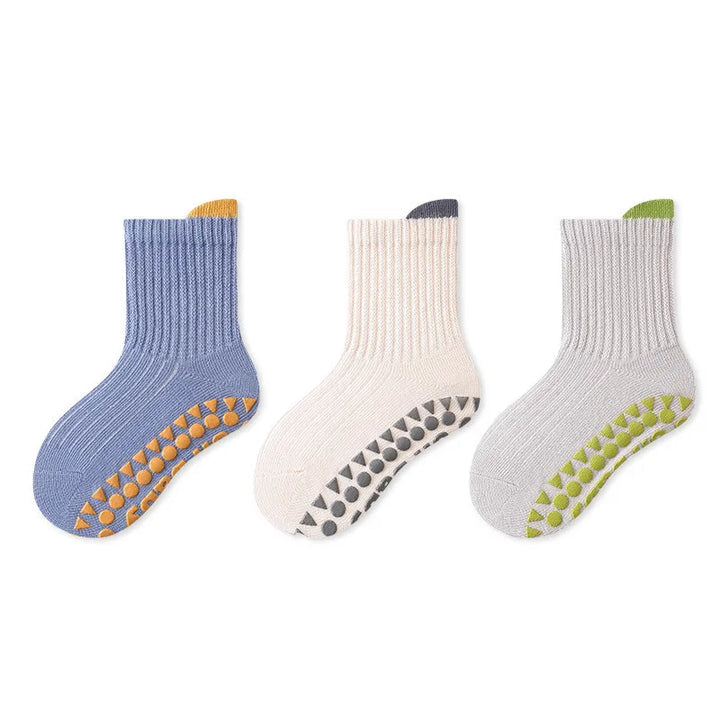 3 Pack Cotton Anti-Slip Socks