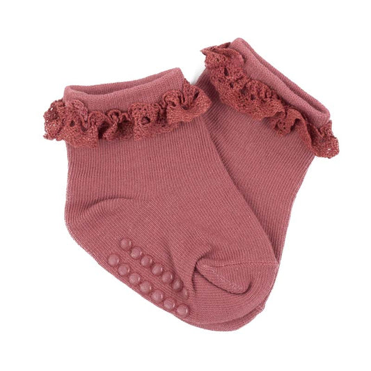 Frill Cotton Grip Socks