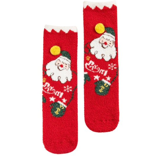 Christmas Santa High Socks - Free Size