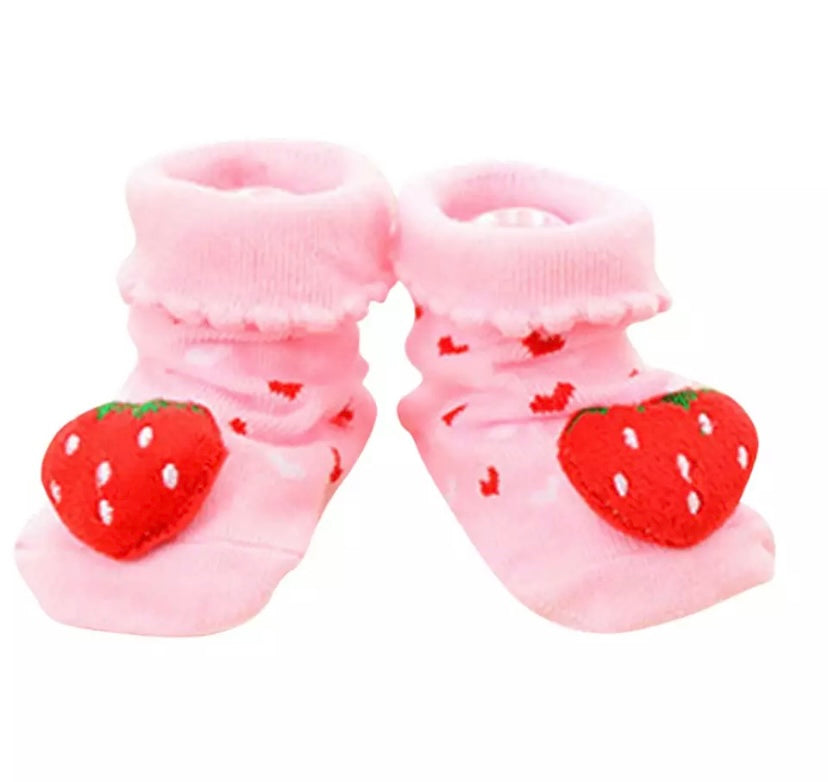 3D Strawberry Socks