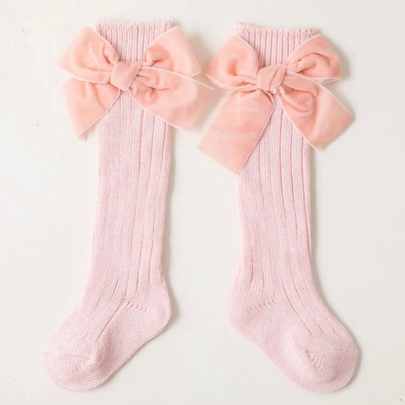 Velvet Bow Socks