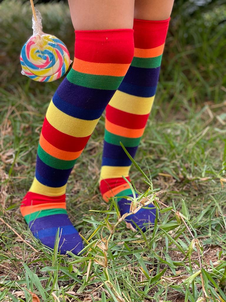 Multicolored High Socks